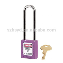 P21 Cromado Bloqueio de segurança de cobre Bloqueio de segurança longo Shackle Cadeado longo Shackle L76mm D6mm 40 * 45 * 20mm CE Aprovado